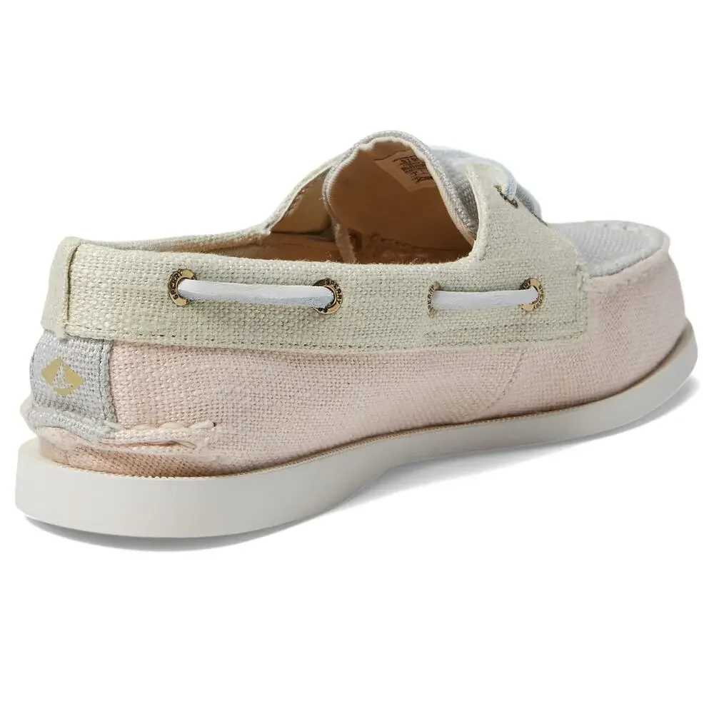 SPERRY AUTHENTIC ORIGINAL 2-EYE BAJA GRAY MULTI BOAT SHOES SIZE 12 M